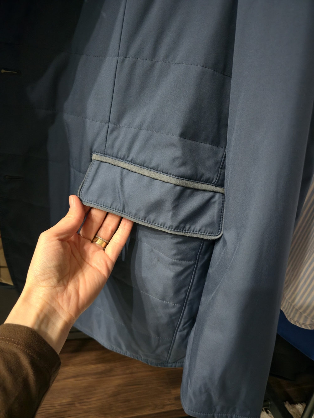 Loro Piana Storm System Blue Lightweight Sport Coat Blazer XL Italy - Picture 10 of 16